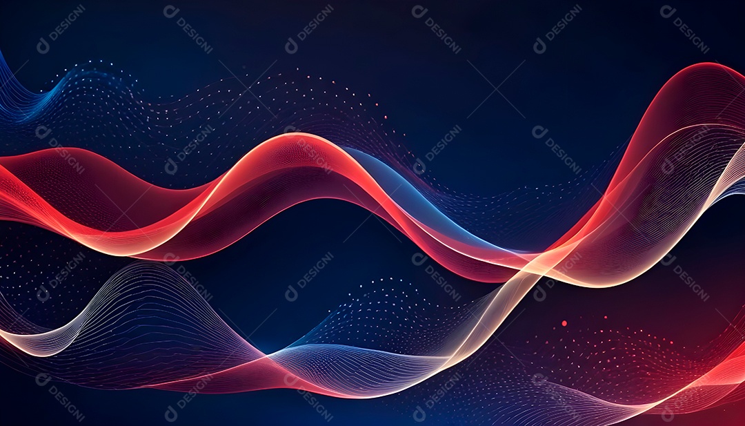 Ponto de ponto abstrato conecta-se com linha de gradiente e design de linha de onda intrincada estética rede social de internacionalização ou conceito de tecnologia de conexão de big data de negócios