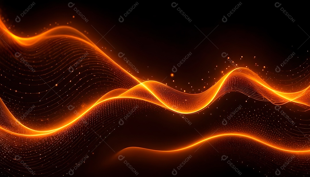 Ponto de ponto abstrato conecta-se com linha de gradiente e design de linha de onda intrincada estética rede social de internacionalização ou conceito de tecnologia de conexão de big data de negócios