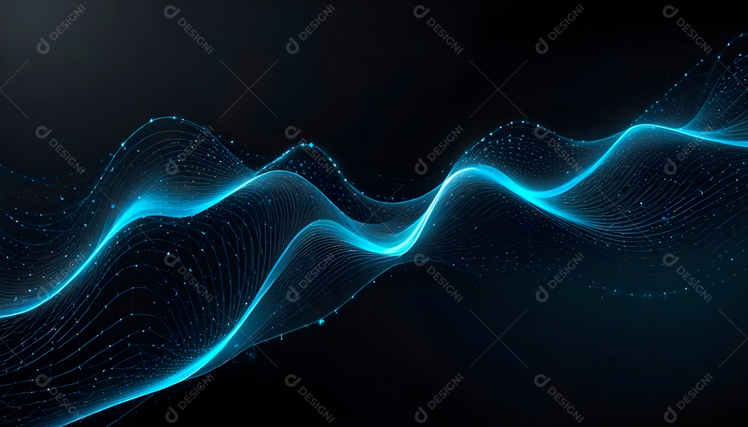 Ponto de ponto abstrato conecta-se com linha gradiente e design de linha de onda intrincado estético, rede social de internacionalização ou conceito de tecnologia de conexão de big data de negócios