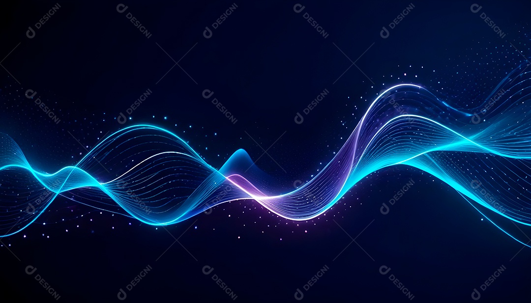 Ponto de ponto abstrato conecta-se com linha gradiente e design de linha de onda intrincado estético, rede social de internacionalização ou conceito de tecnologia de conexão de big data de negócios