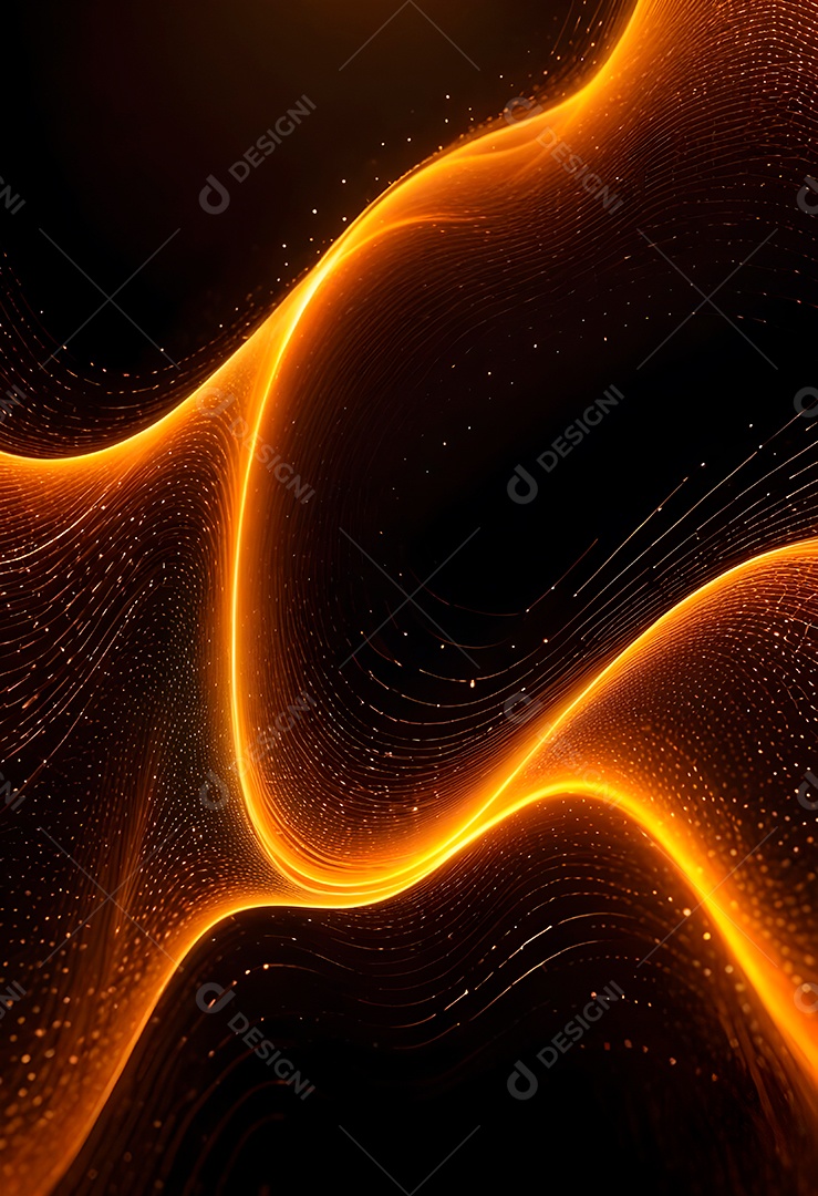 Ponto de ponto abstrato conecta-se com linha de gradiente e design de linha de onda intrincada estética rede social de internacionalização ou conceito de tecnologia de conexão de big data de negócios