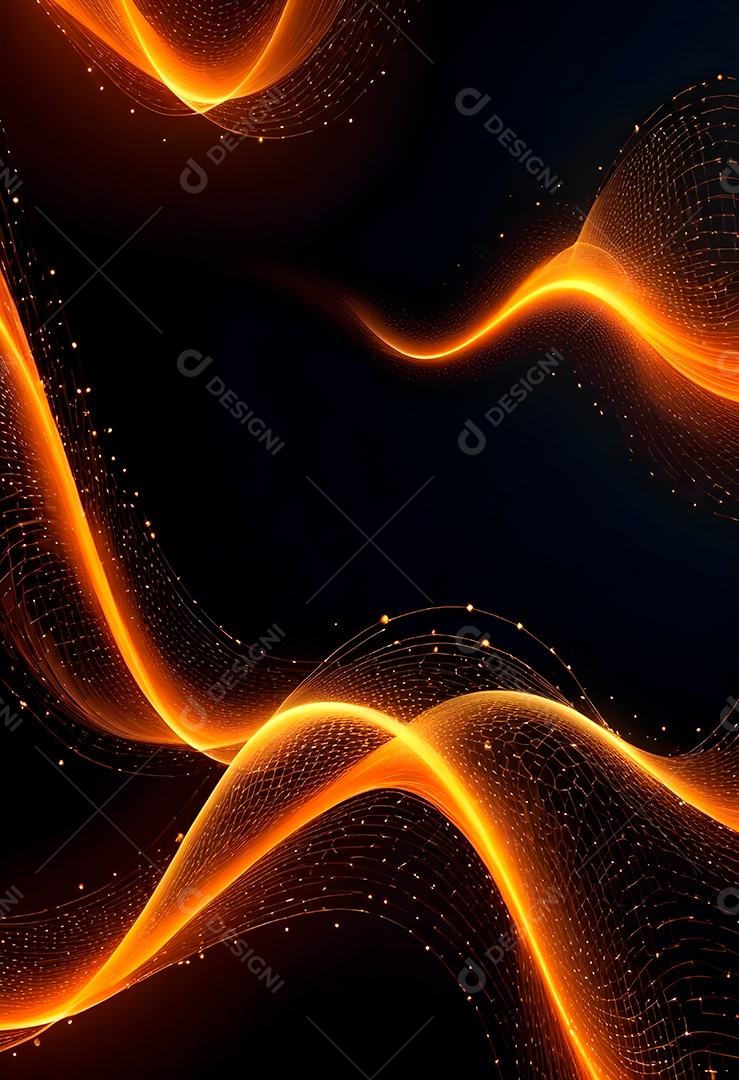 Ponto de ponto abstrato conecta-se com linha de gradiente e design de linha de onda intrincada estética rede social de internacionalização ou conceito de tecnologia de conexão de big data de negócios