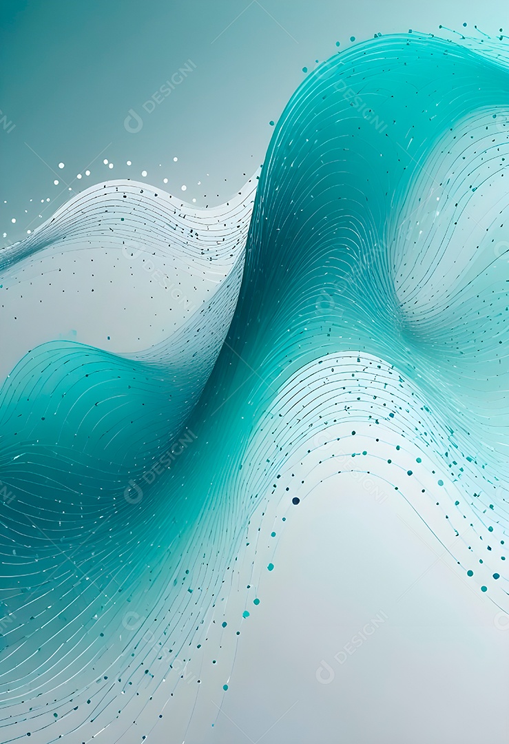 Ponto de ponto abstrato conecta-se com linha de gradiente e design de linha de onda intrincada estética rede social de internacionalização ou conceito de tecnologia de conexão de big data de negócios