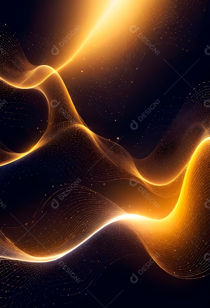 Ponto de ponto abstrato conecta-se com linha de gradiente e design de linha de onda intrincada estética rede social de internacionalização ou conceito de tecnologia de conexão de big data de negócios