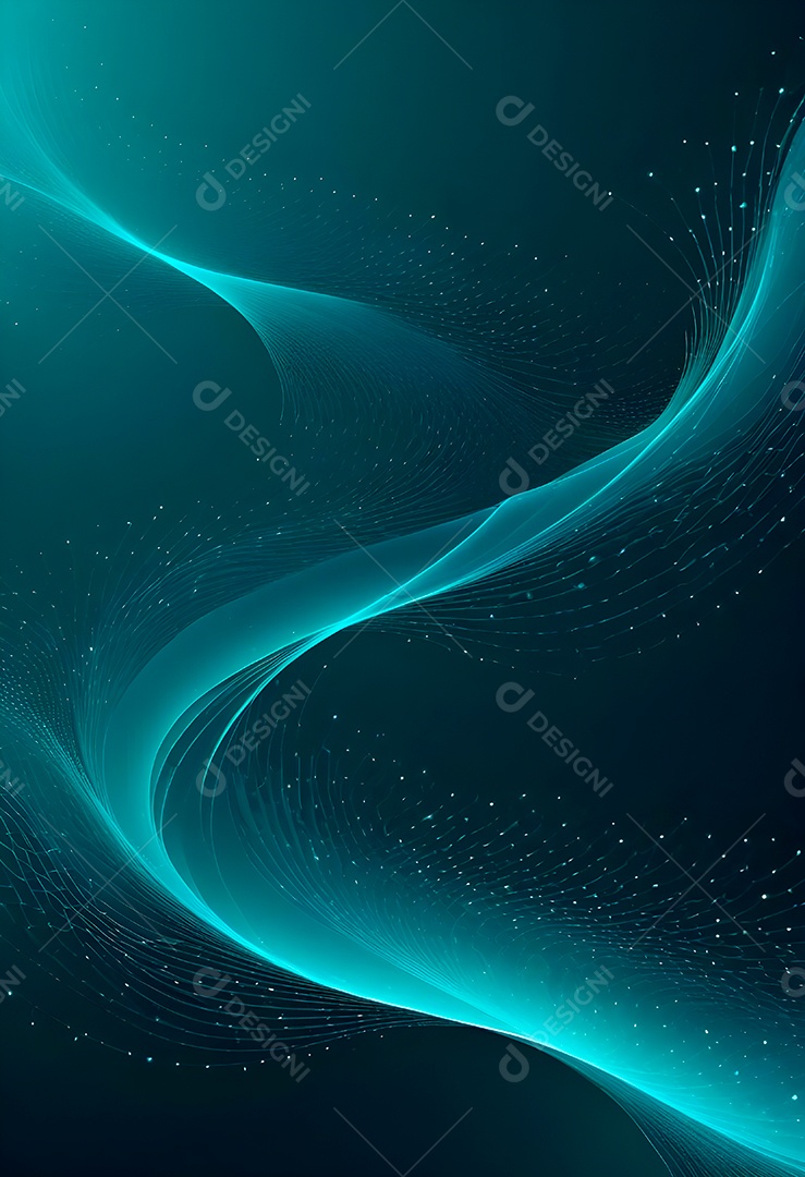 Ponto de ponto abstrato conecta-se com linha de gradiente e design de linha de onda intrincada estética rede social de internacionalização ou conceito de tecnologia de conexão de big data de negócios