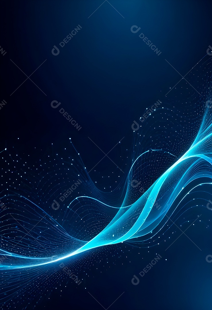 Ponto de ponto abstrato conecta-se com linha de gradiente e design de linha de onda intrincada estética rede social de internacionalização ou conceito de tecnologia de conexão de big data de negócios