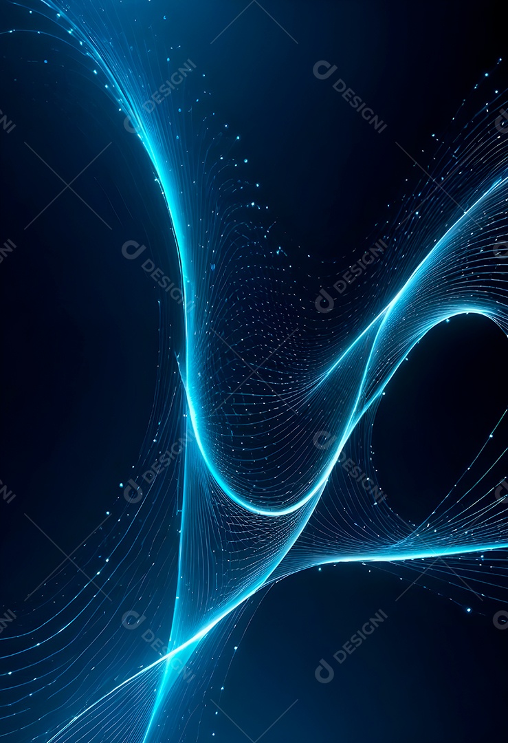 Ponto de ponto abstrato conecta-se com linha de gradiente e design de linha de onda intrincada estética rede social de internacionalização ou conceito de tecnologia de conexão de big data de negócios