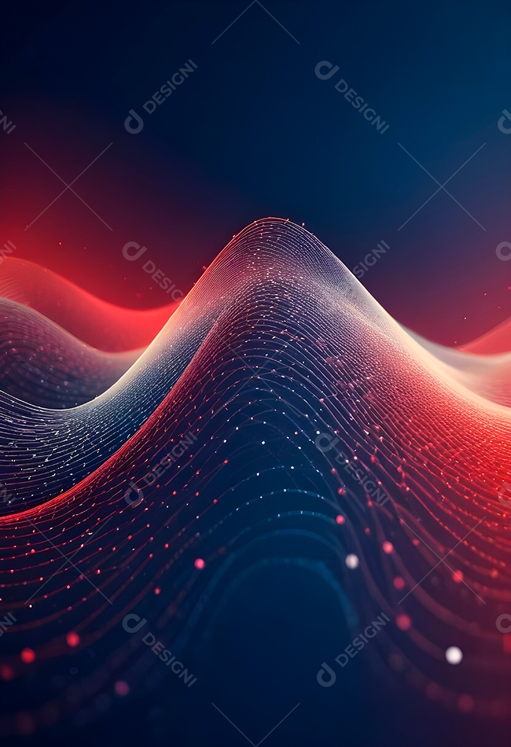 Ponto de ponto abstrato conecta-se com linha de gradiente e design de linha de onda intrincada estética rede social de internacionalização ou conceito de tecnologia de conexão de big data de negócios