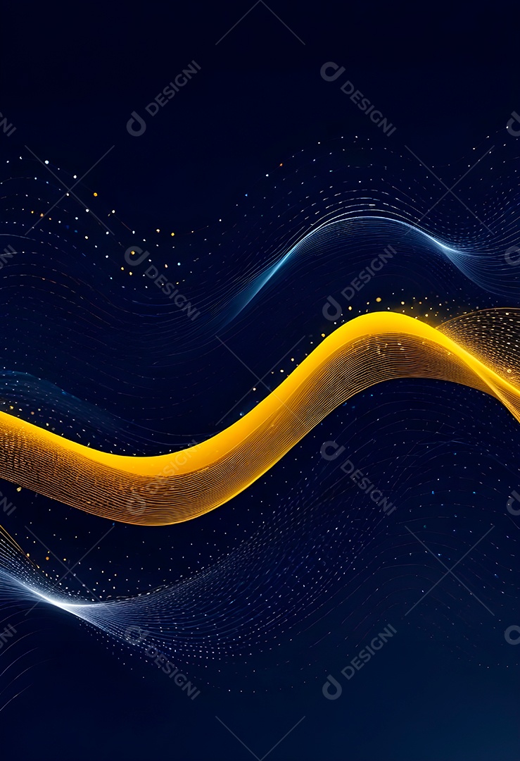 Ponto de ponto abstrato conecta-se com linha de gradiente e design de linha de onda intrincada estética rede social de internacionalização ou conceito de tecnologia de conexão de big data de negócios