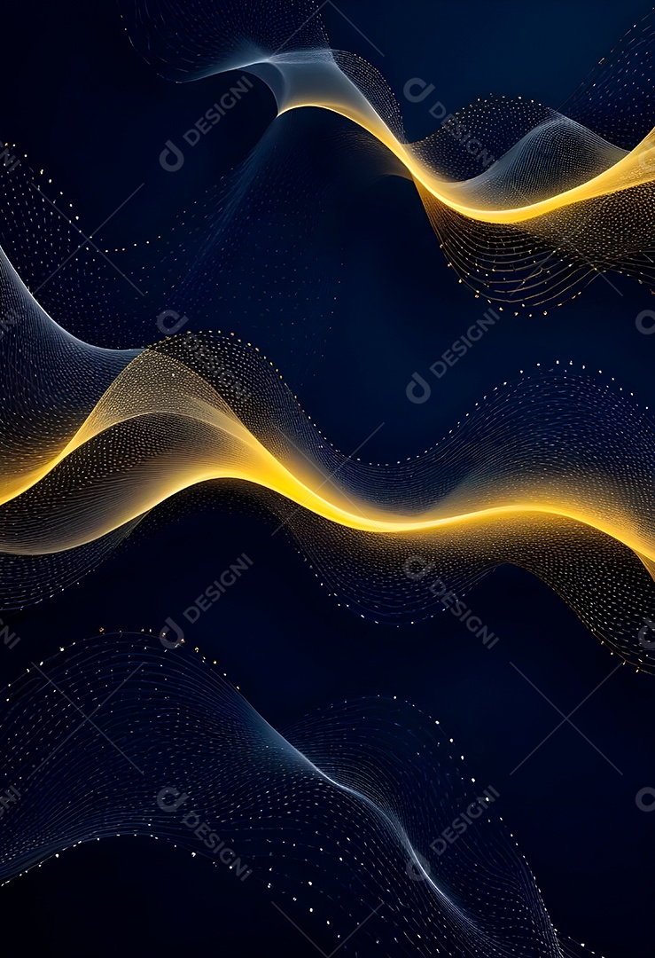 Ponto de ponto abstrato conecta-se com linha de gradiente e design de linha de onda intrincada estética rede social de internacionalização ou conceito de tecnologia de conexão de big data de negócios