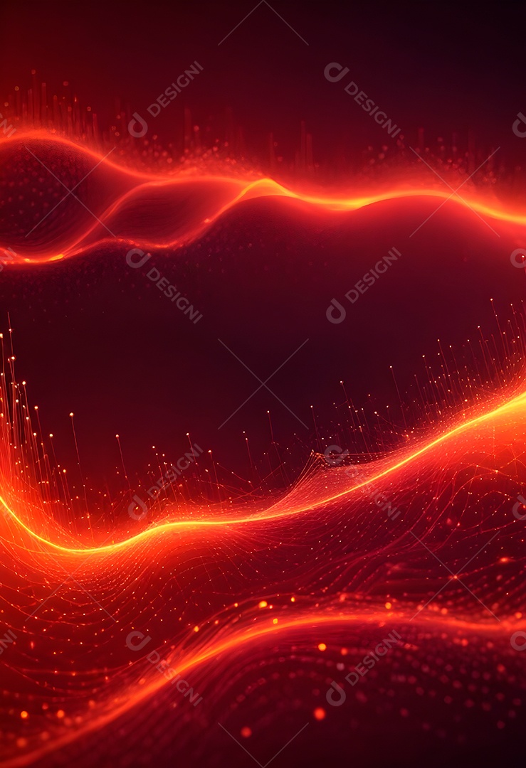 Ponto de ponto abstrato conecta-se com linha de gradiente e design de linha de onda intrincada estética rede social de internacionalização ou conceito de tecnologia de conexão de big data de negócios