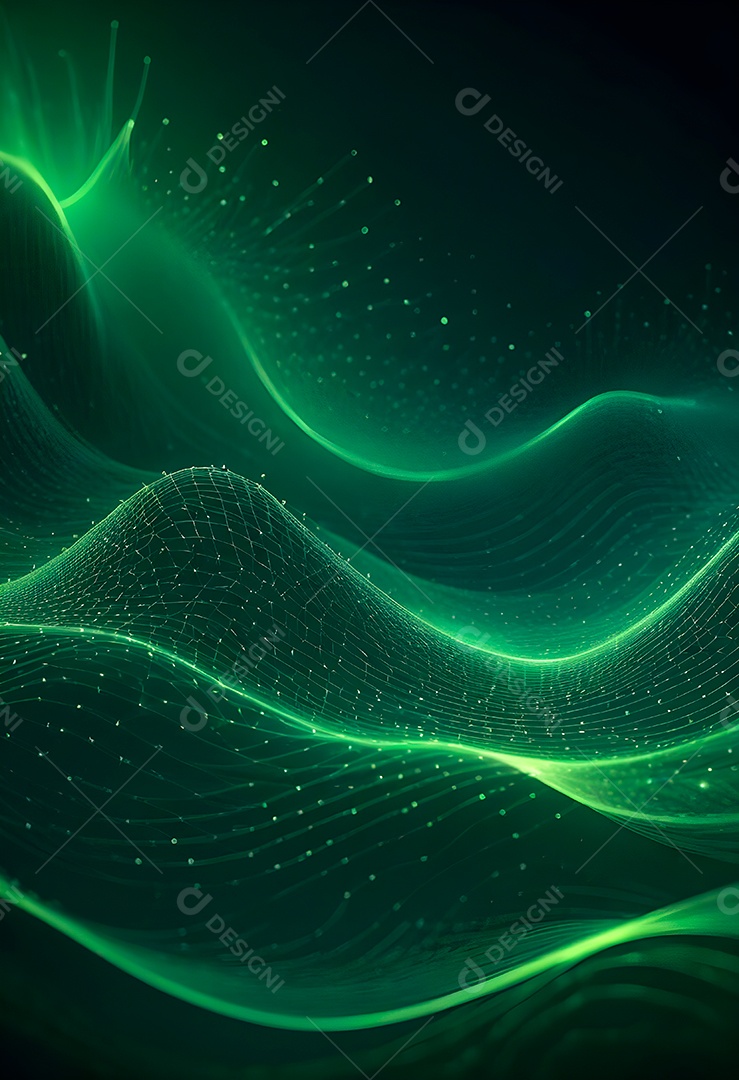 Ponto de ponto abstrato conecta-se com linha de gradiente e design de linha de onda intrincada estética rede social de internacionalização ou conceito de tecnologia de conexão de big data de negócios