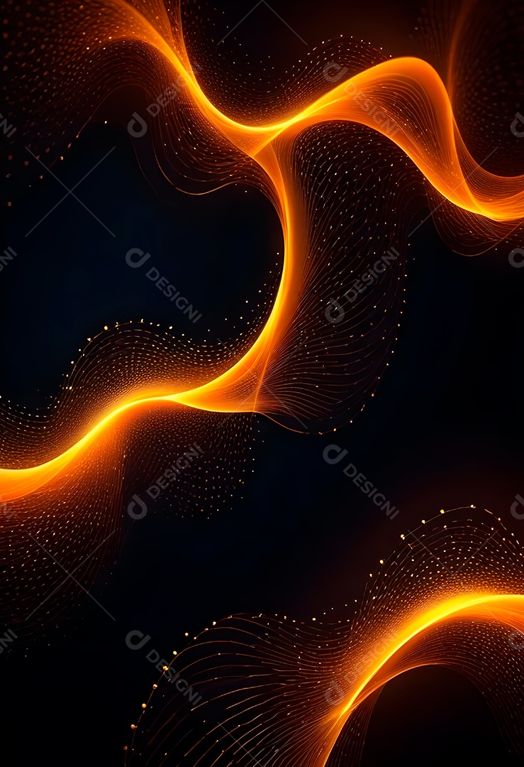 Ponto de ponto abstrato conecta-se com linha de gradiente e design de linha de onda intrincada estética rede social de internacionalização ou conceito de tecnologia de conexão de big data de negócios