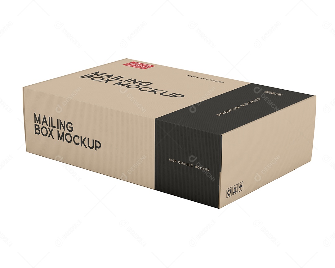 Caixa de Papelão para Entregas PSD Editável Mockup