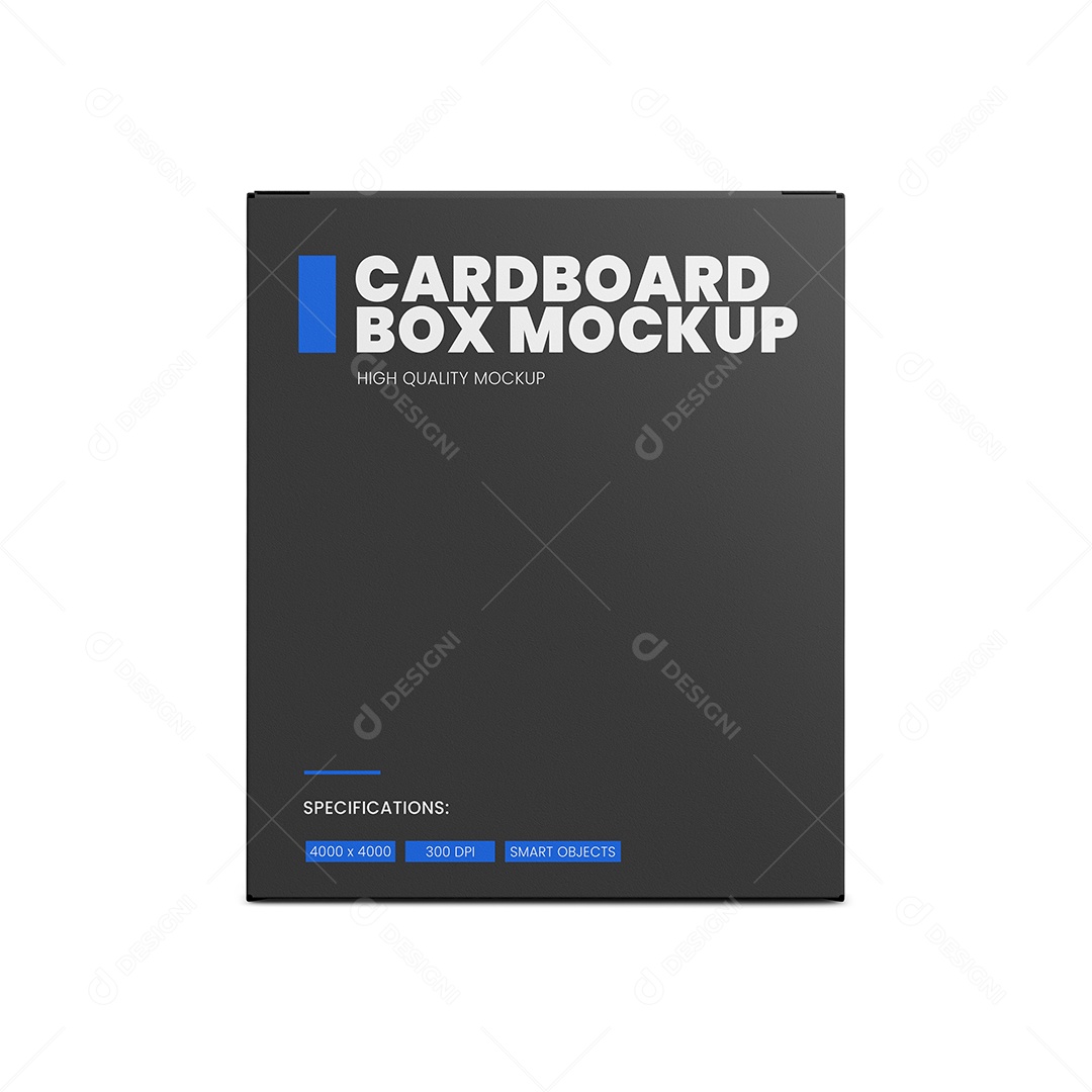 Caixa de Papelão PSD Editável Mockup