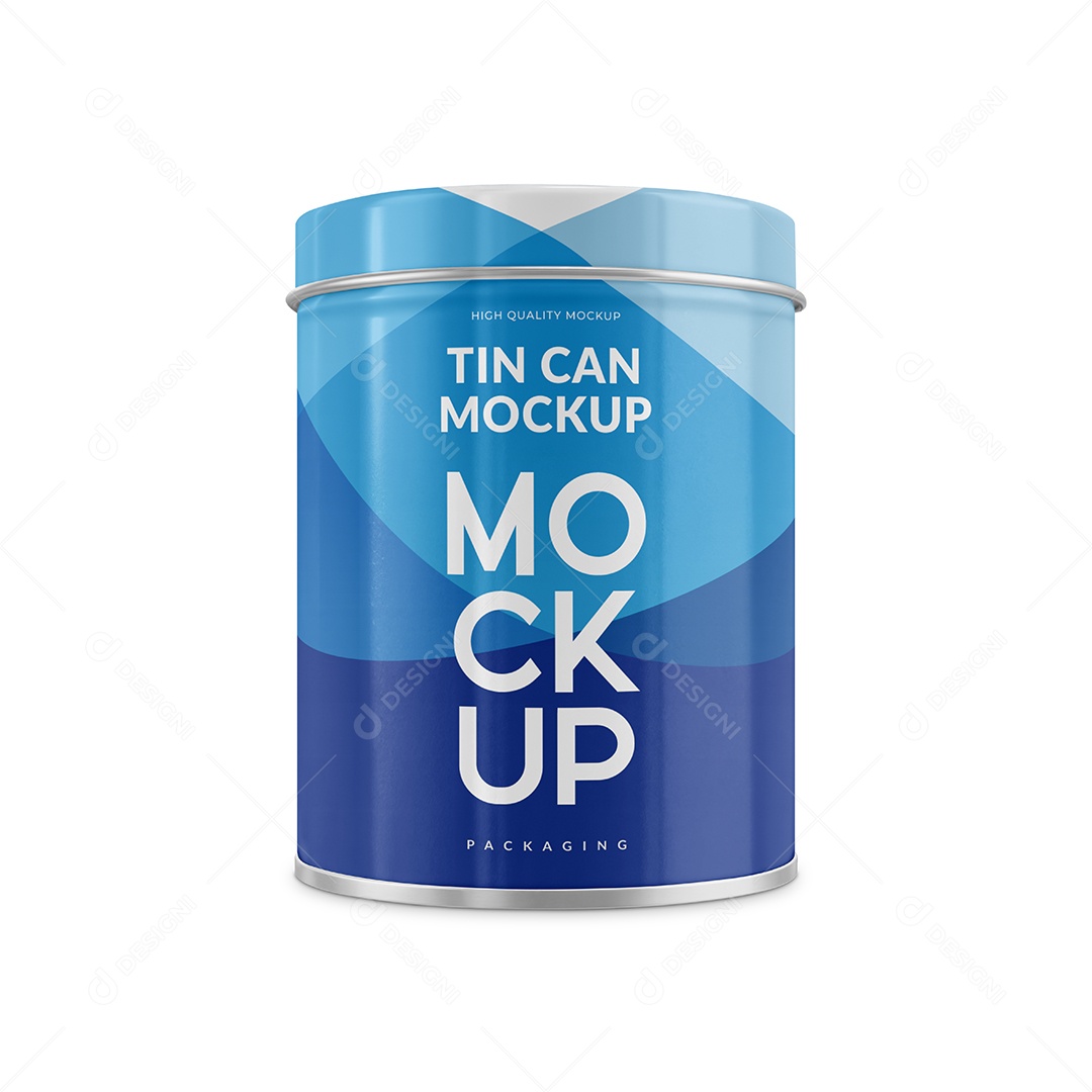 Embalagem de Alumínio PSD Editável Mockup