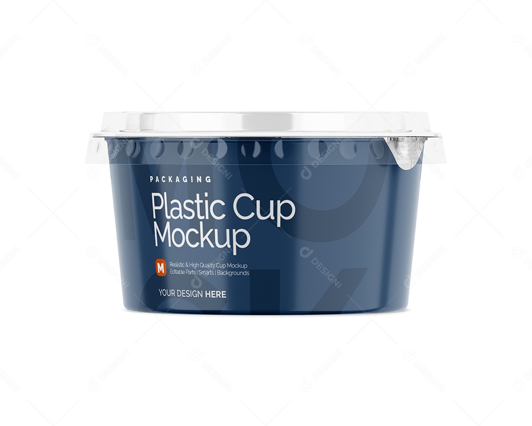 Embalagem de Plástico PSD Editável Mockup