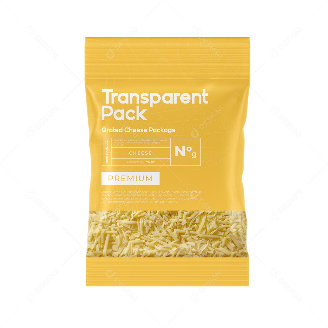 Embalagem de Queijo Parmesão PSD Editável Mockup