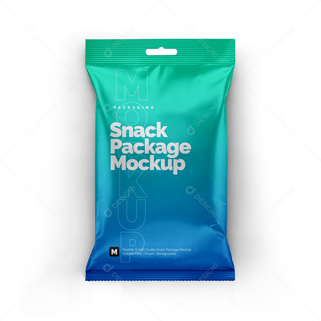 Embalagem de Salgadinho PSD Editável Mockup