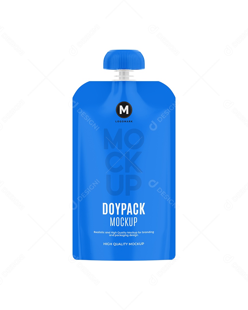 Embalagem Tipo Doypack PSD Editável Mockup