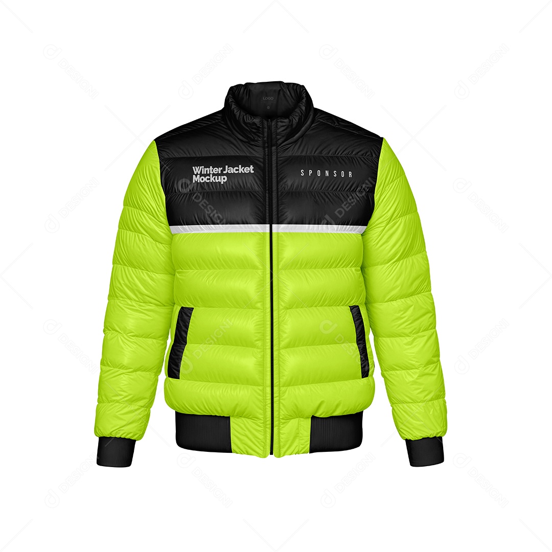 Jaqueta de Nylon PSD Editável Mockup