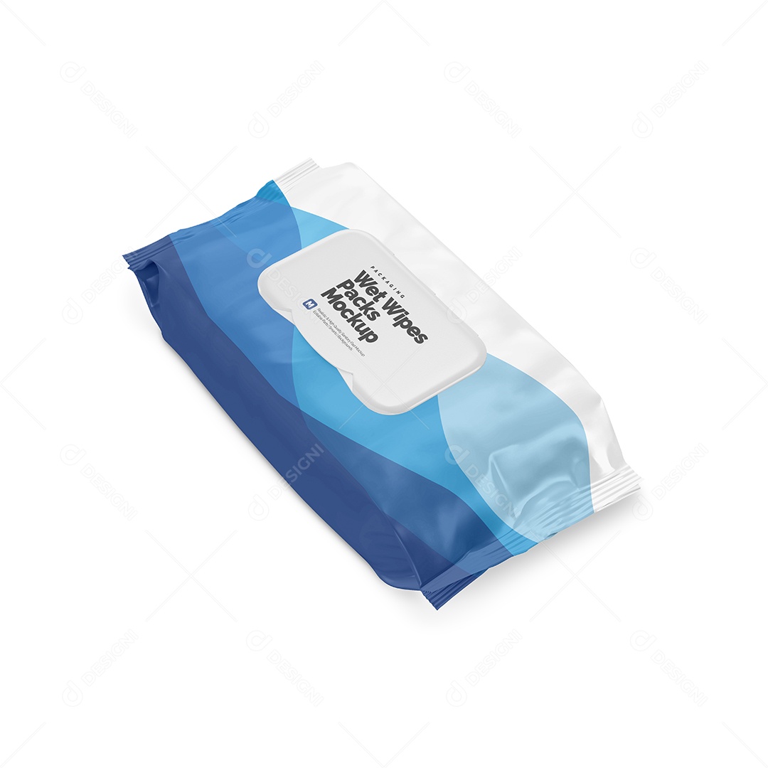 Pacote de Lenço Umedecido PSD Editável Mockup