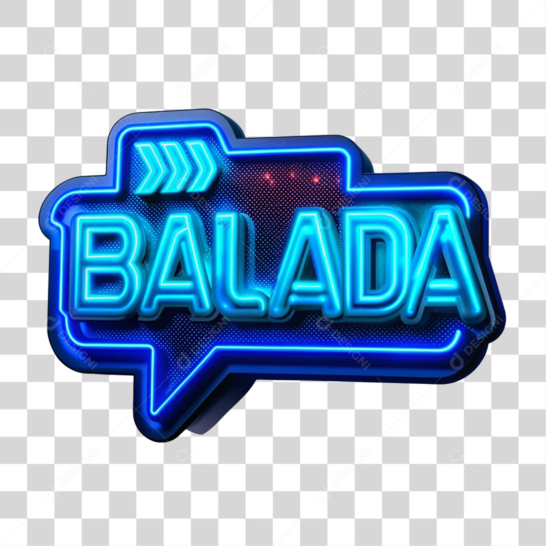Selo 3D Balada PNG Transparente