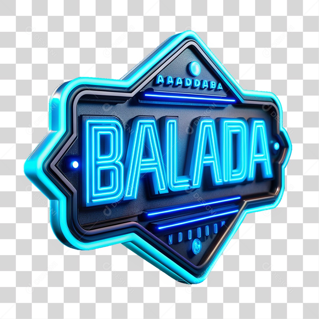 Selo 3D Balada PNG Transparente