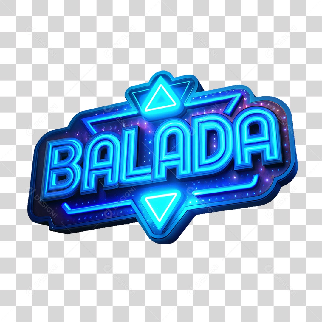 Selo 3D Balada PNG Transparente