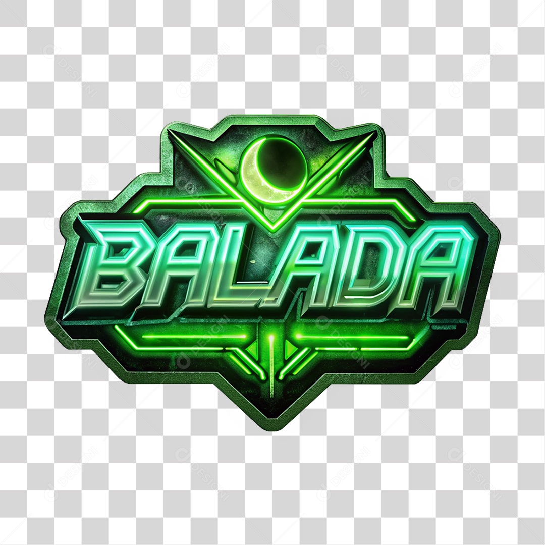 Selo 3D Balada PNG Transparente