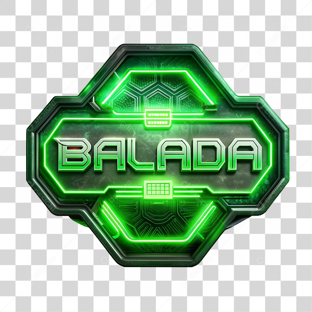 Selo 3D Balada PNG Transparente