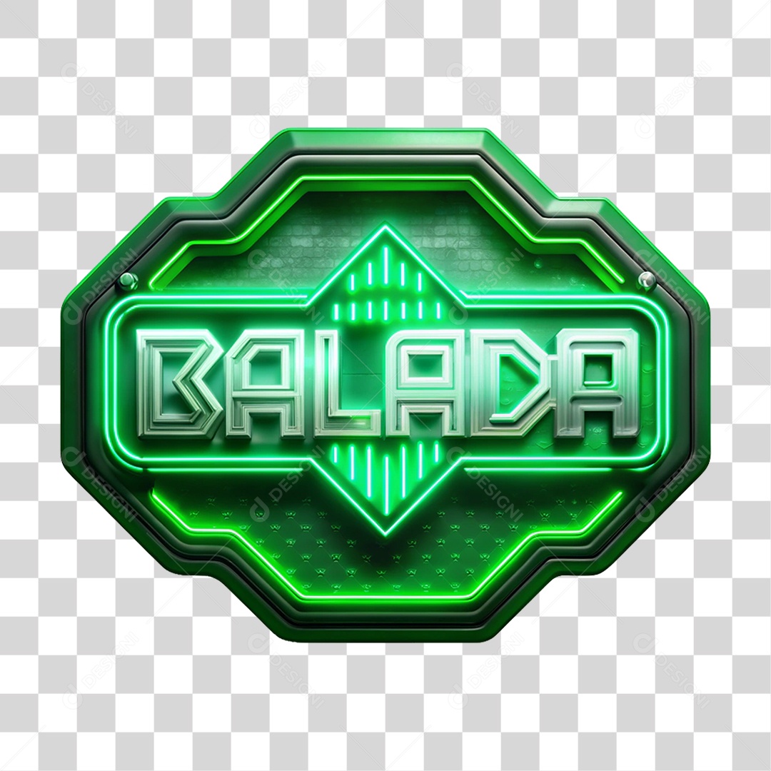 Selo 3D Balada PNG Transparente
