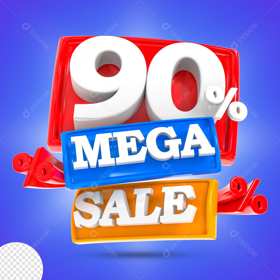 Mega Sale 90% 3D Stamp for PSD Composition