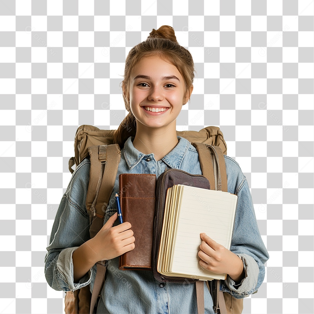 Estudante Volta ás Aulas PNG Transparente