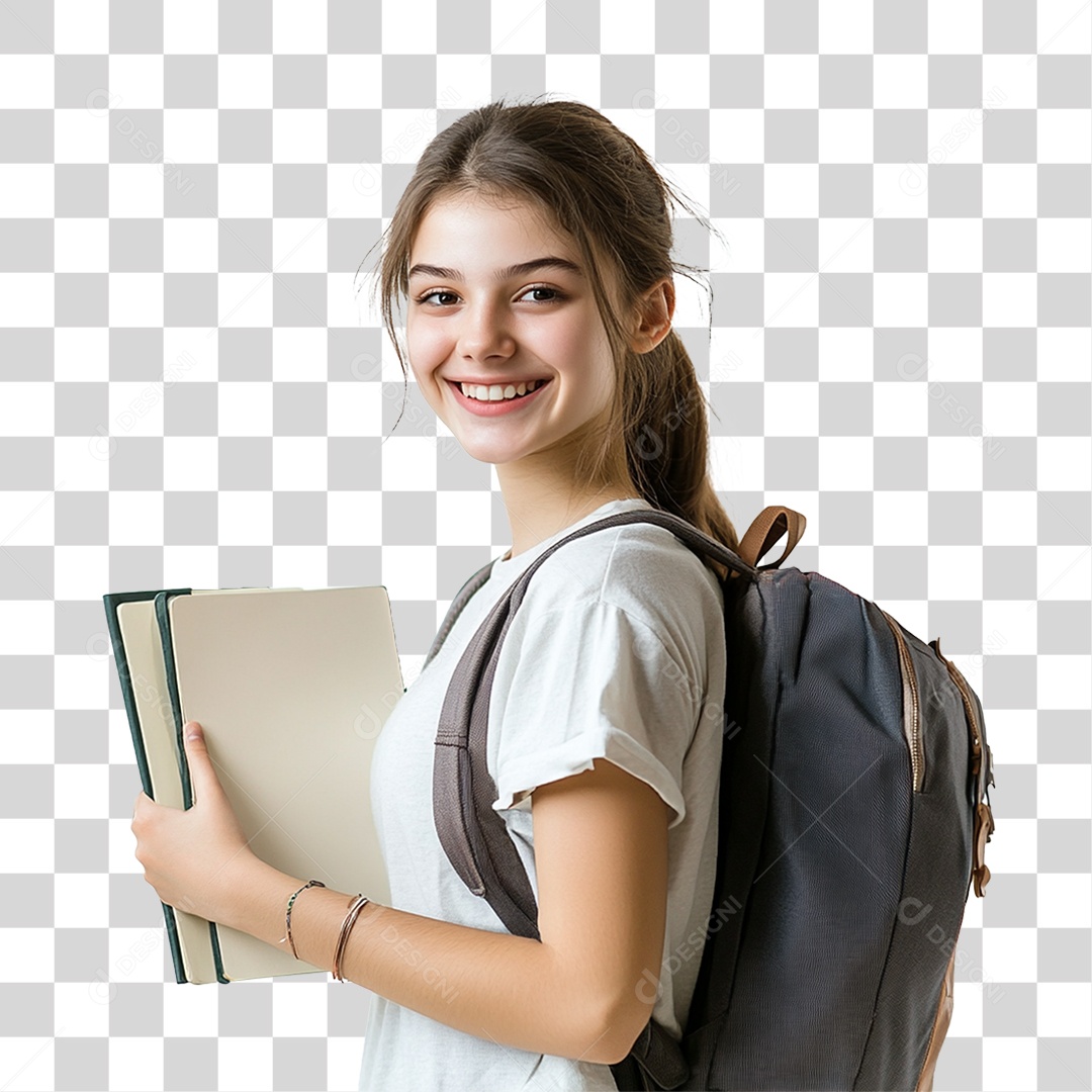 Estudante Volta ás Aulas PNG Transparente