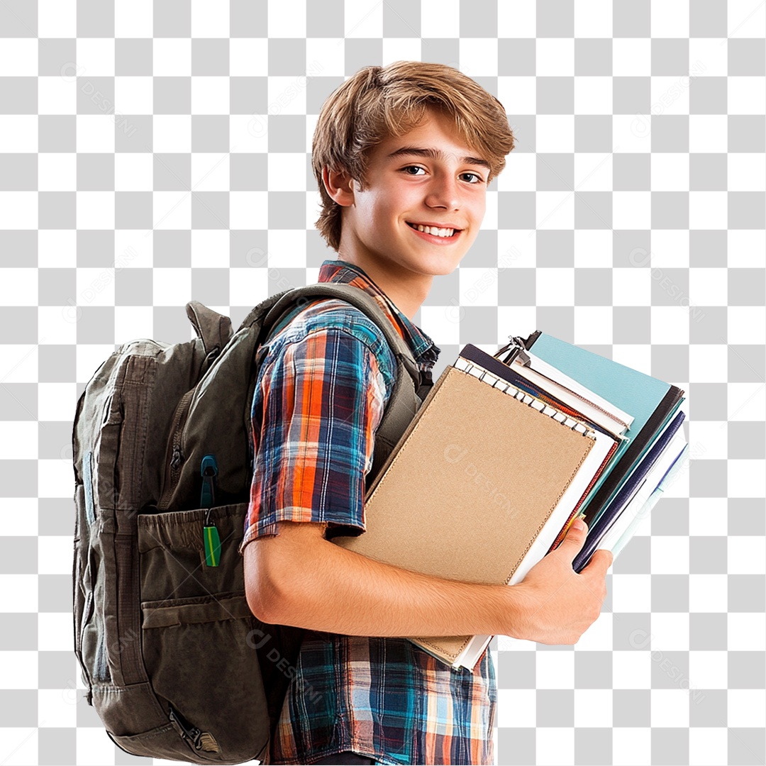 Estudante Volta ás Aulas PNG Transparente