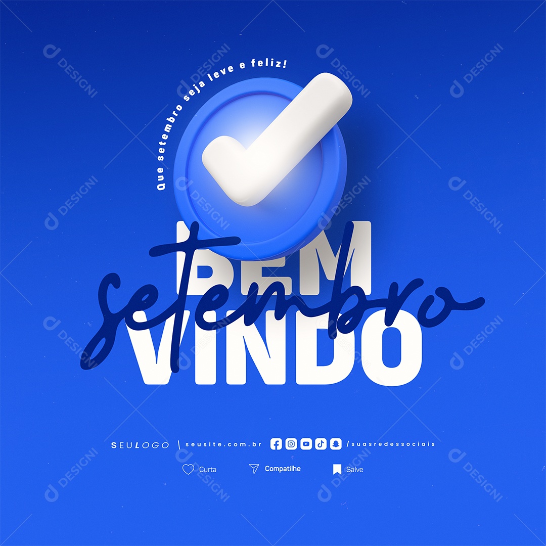 Bem Vindo Setembro Social Media PSD Editável
