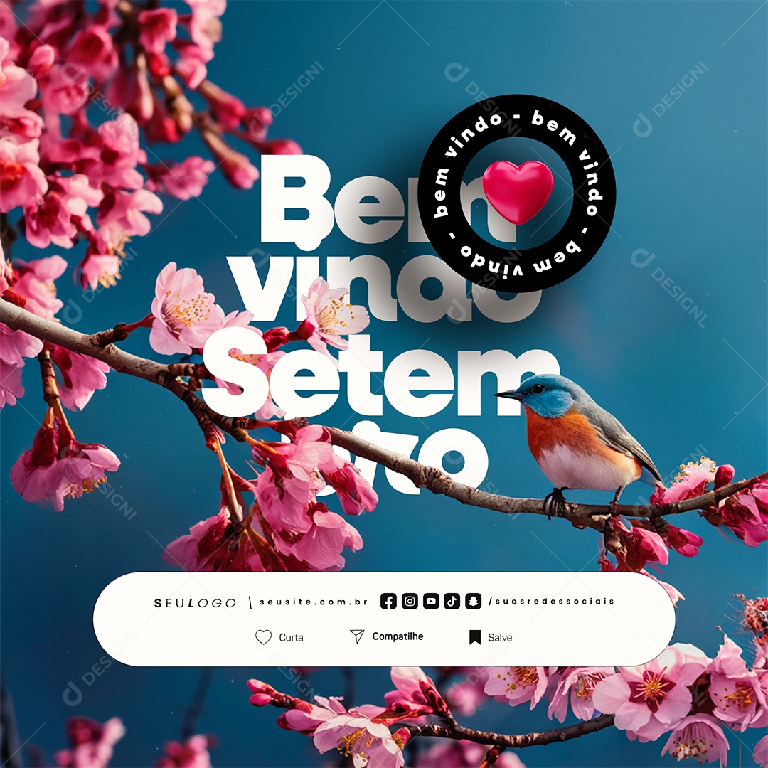 Bem Vindo Setembro Social Media PSD Editável