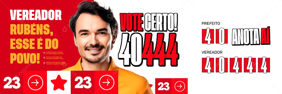 Carrossel Política Prefeito Social Media PSD Editável