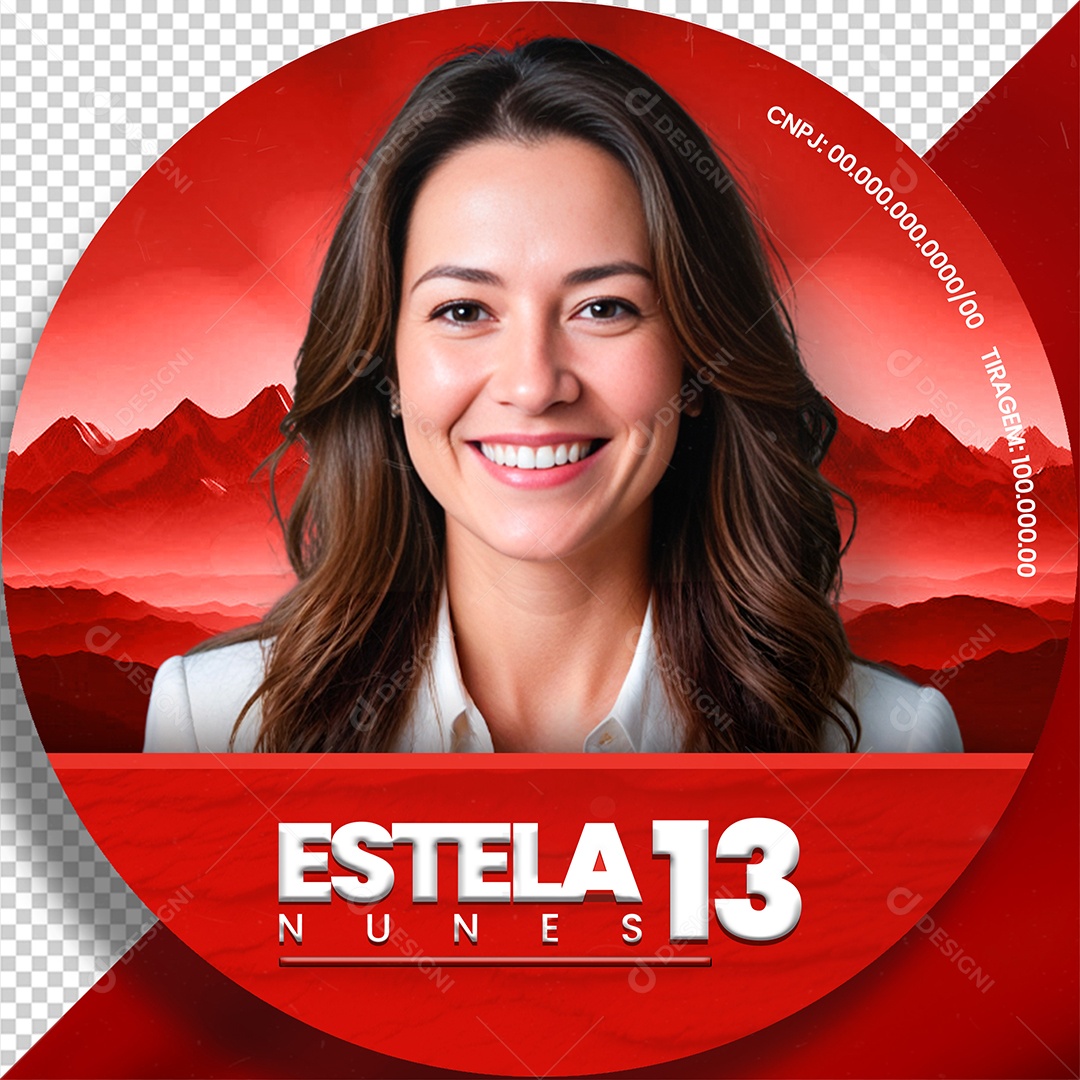 Mockup Adesivo de Política PSD