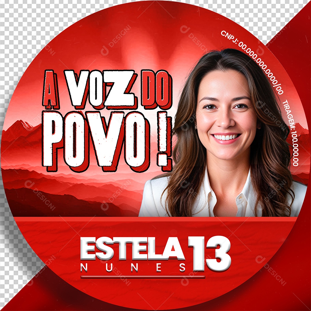 Mockup de Adesivo Politico de Carro PSD