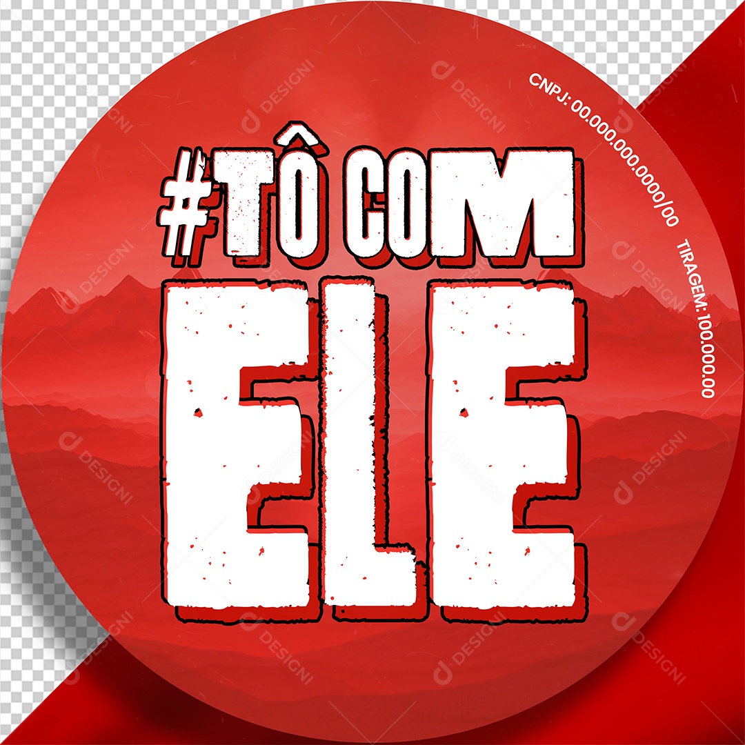 Mockup Adesivo de Política PSD