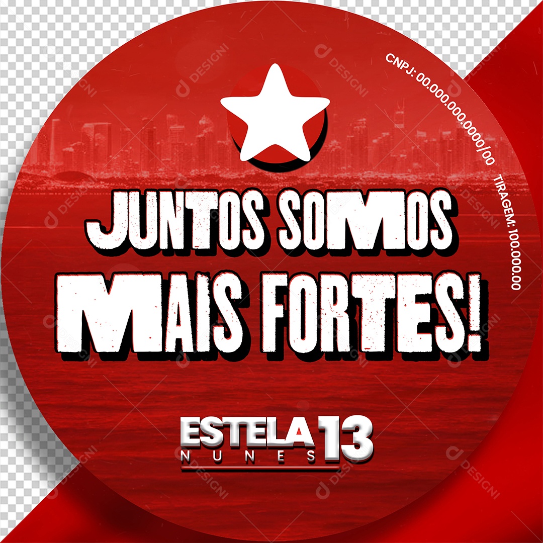 Mockup Adesivo de Política PSD