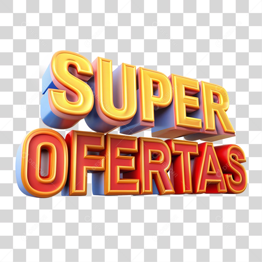 Selo 3D Super Ofertas PNG Transparente