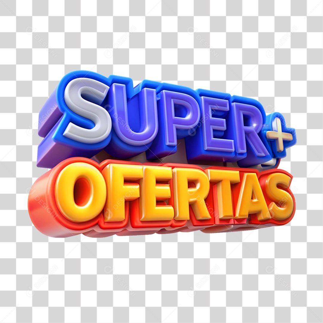 Selo 3D Super Ofertas PNG Transparente
