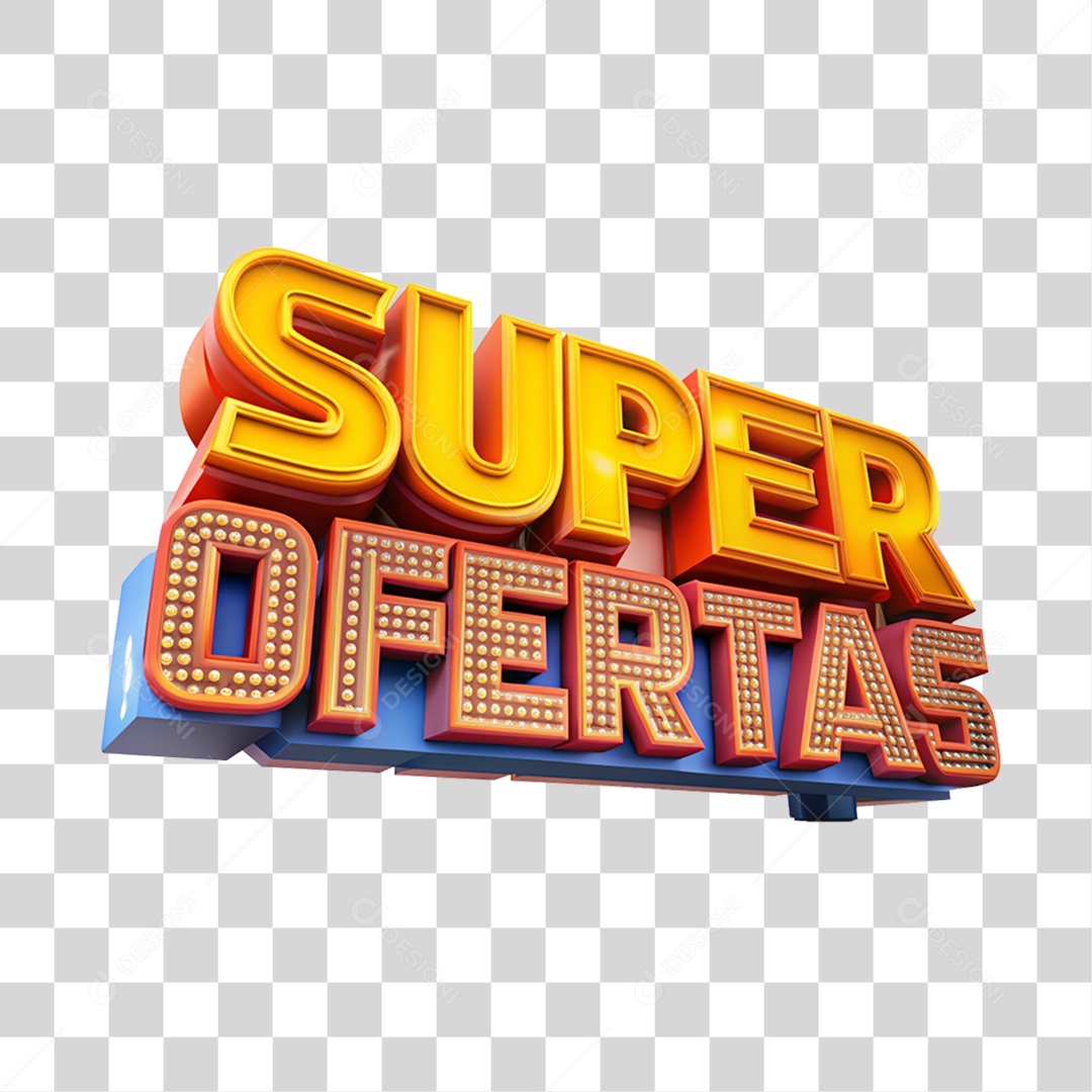 Selo 3D Super Ofertas PNG Transparente