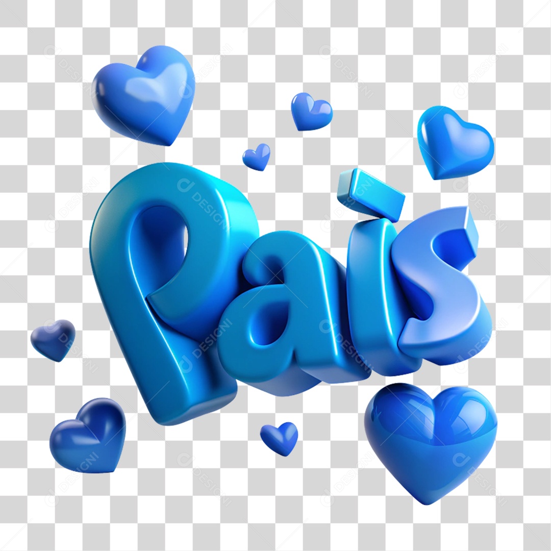 Selo 3D Pais PNG Transparente