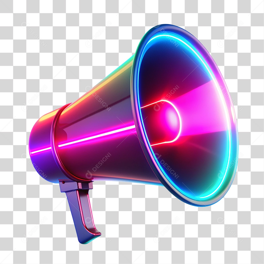 Megafone Alto Falante 3D PNG Transparente