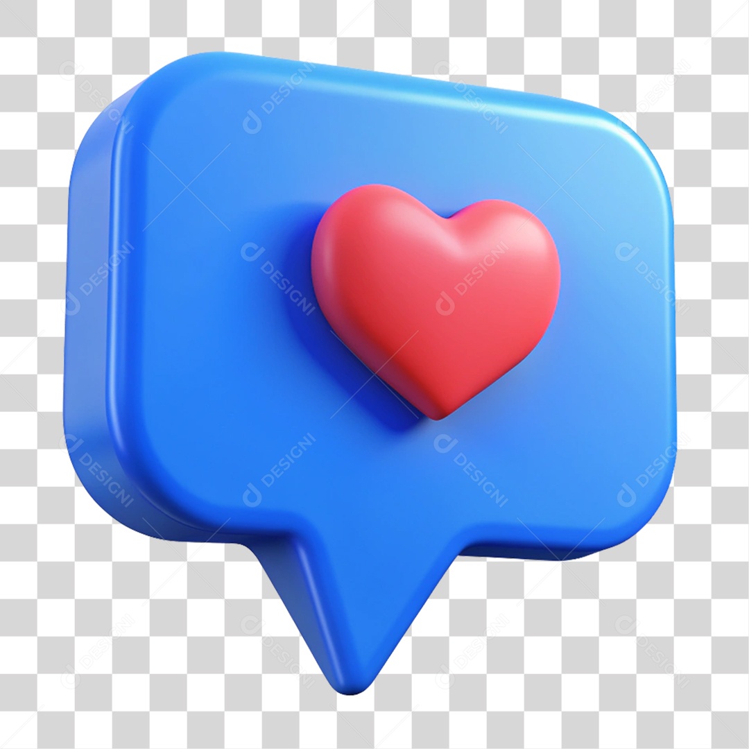 Balão com Coração PNG Transparente