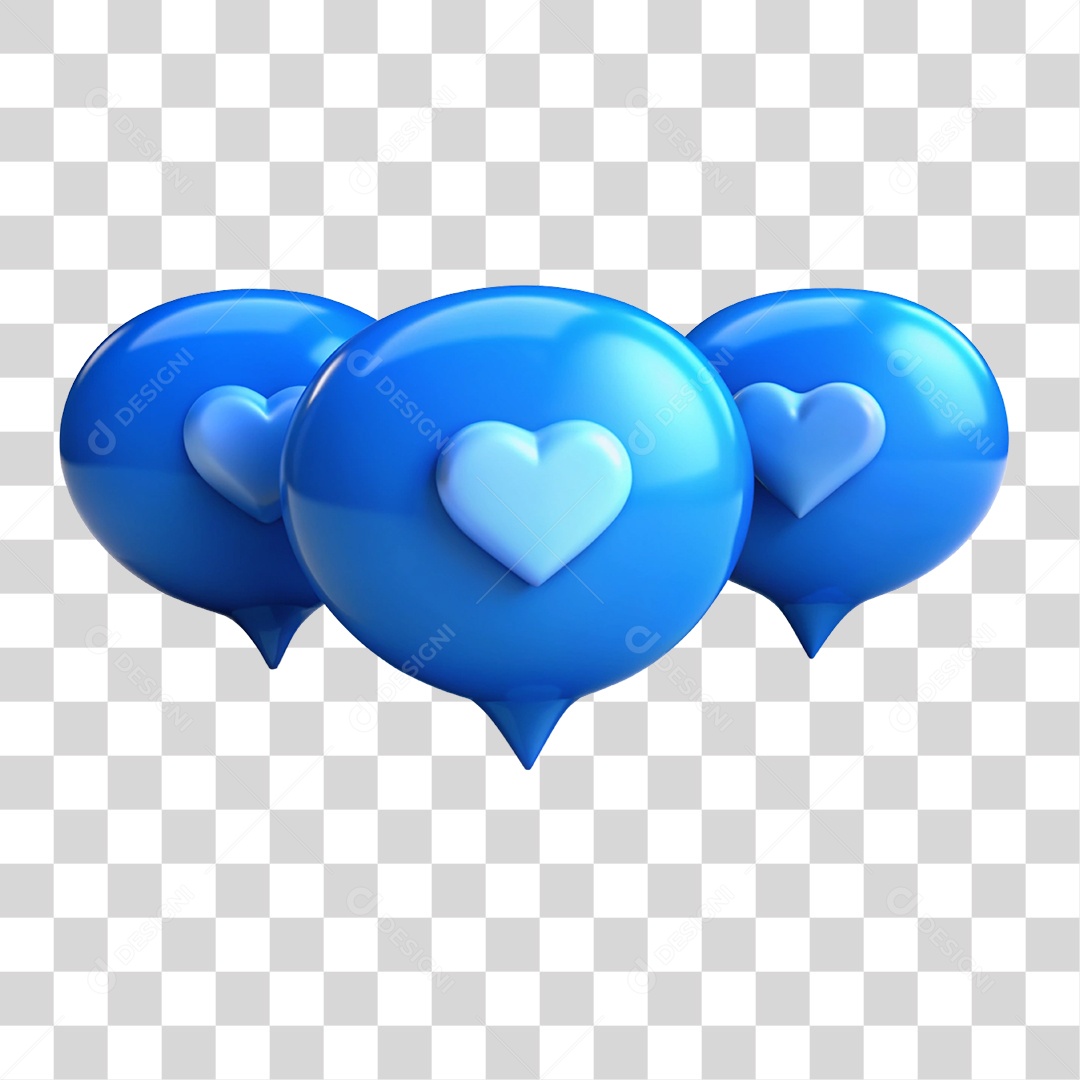 Balão com Coração PNG Transparente